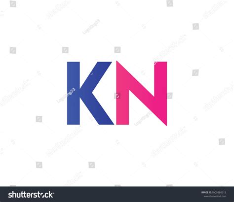 Letter Kn And Nk Logo Design Vector Template Royalty Free Stock