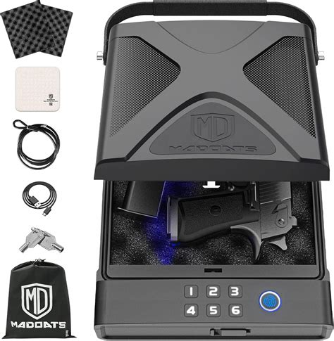 Md Madoats Car Gun Safe Portable Biometric Safes For