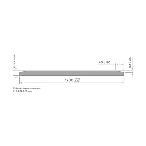 PLACO Placa STD 1 202 40 9 5mm Serymat Materiales para la Construcción