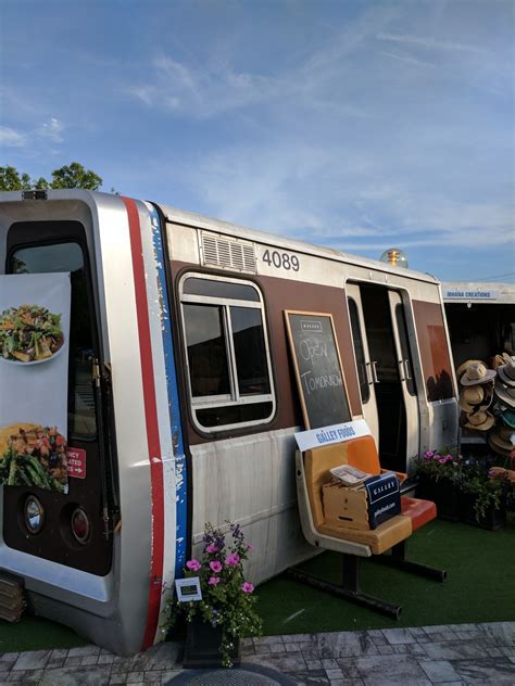 At the Grosvenor station, an old Metro car is now a plaza – Greater