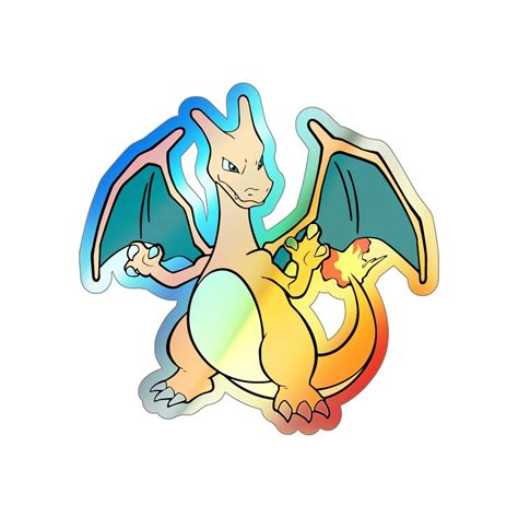 Holographic Charizard Stickers Etsy