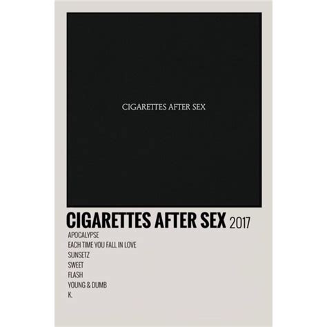 Poster Cigarettes After Sex Album Shopee Brasil