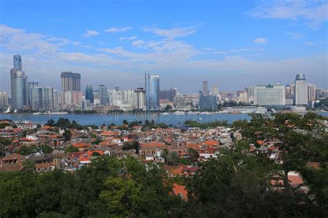 Beautiful Xiamen Skyline Scenery Of Fujian Province Editorial Stock