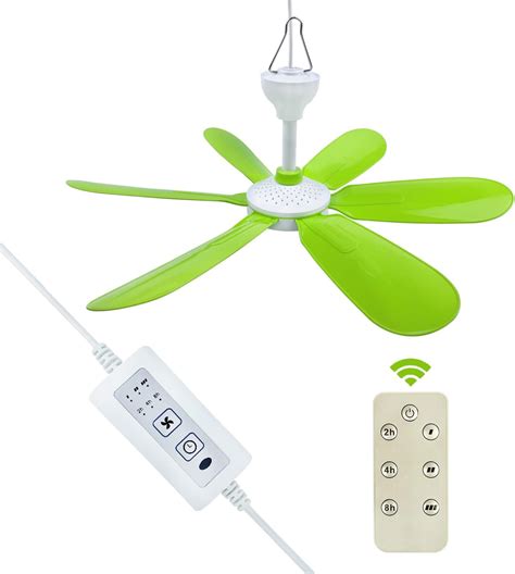 Amazon.com: Xindejia USB Powered Small Ceiling Fan 6 Blades Quiet DC 5V