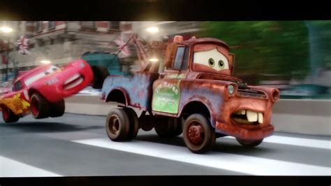 lighting McQueen chases mater - YouTube