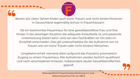 Frauenhauskoordinierung E V On Twitter In Unserer Stellungnahme Zum