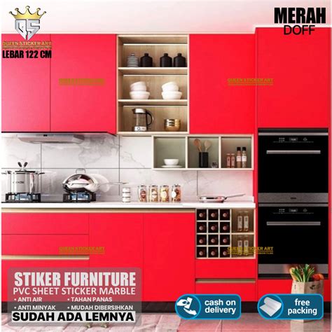 Jual Wall Sticker Wallpaper Stiker Lemari Meja Dapur Polos Warna Pink