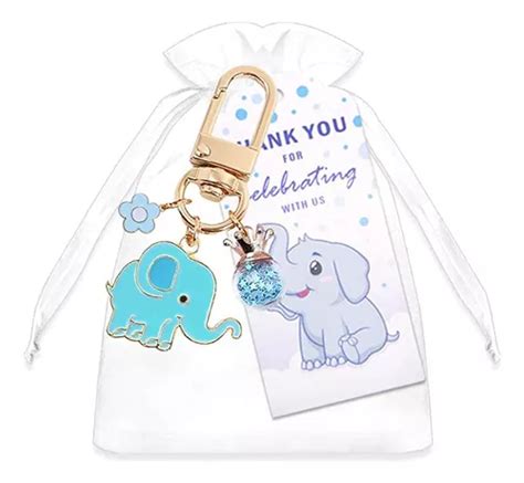 Llavero Elefante Azul Bebe Nacimiento Bautizo MercadoLibre