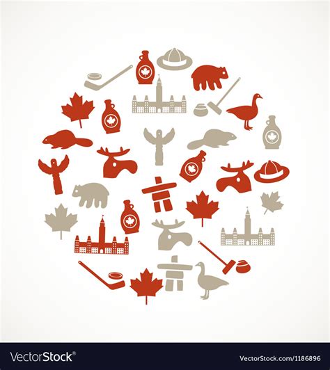 Canada symbols Vector Image by katerinarspb - Image #1186896 - VectorStock