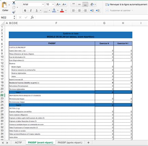 Faire Un Bilan Comptable Sur Excel