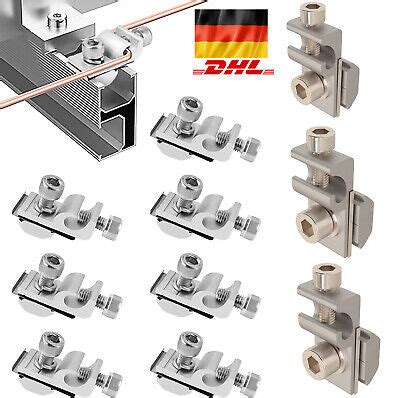 Pv Erdungsklemme Edelstahl Alu Photovoltaik Solar F R Aluprofil Montage