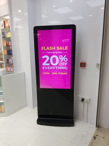 Slimline Freestanding Advertising Display Totem