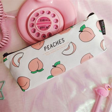 Pcs Kawaii Eenvoudige Etui Leuke Honing Perzik P Grandado