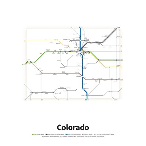 Highways of the USA – Colorado – Transit Maps Store