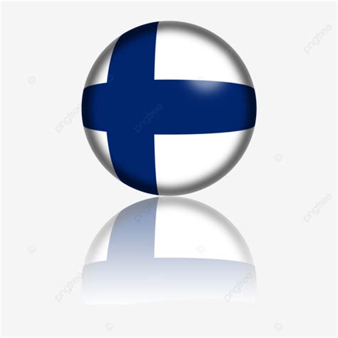 Bandera De Finlandia Esfera Representación 3d Blanco PNG dibujos