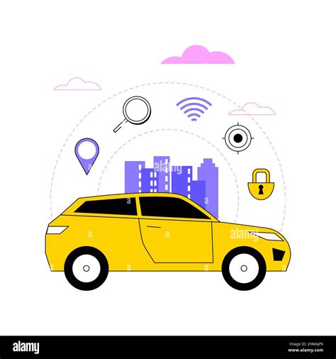 Autonomous Car Abstract Concept Vector Illustration Self Driving Car