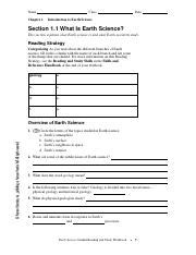 Earth Science Guided Reading Notes Chapter 1 Section 1 1 Pdf Name