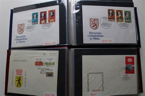 Ddr Ersttagsbriefe Sammlung In Alben Briefmarken Holsten