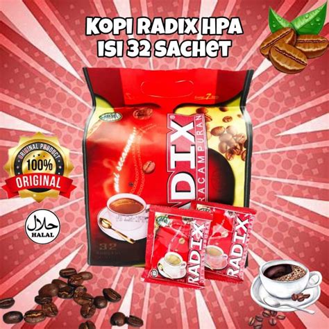 Jual Kopi Radix Hpa Asli Malaysia 32 Sachet ORIGINAL Shopee Indonesia