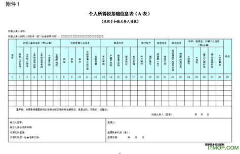 新版个人所得税申报表模板下载 2020个人所得税扣缴申报表电子版下载 附填表说明 It猫扑网