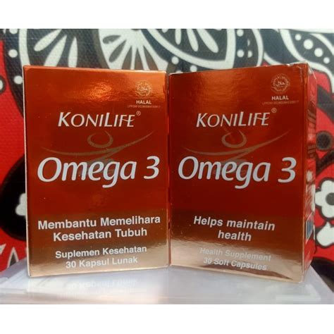 Jual Konilife Omega Botol Kapsul Natural Fish Oil Mg Epa