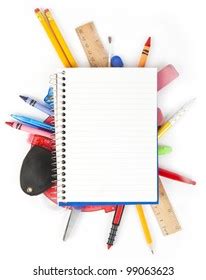 Notebook Stationary Objects Background Stock Photo Shutterstock