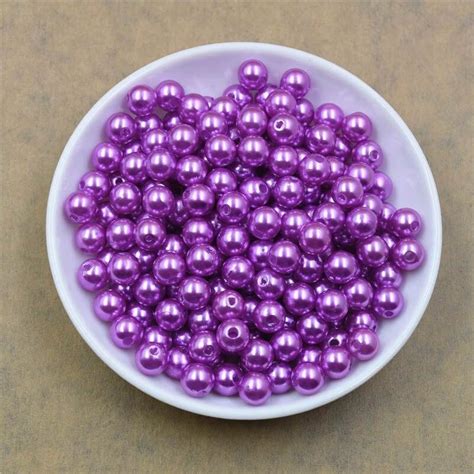 Cheap Pcs Bag With Hole Abs Imitation Pearl Bead Mm