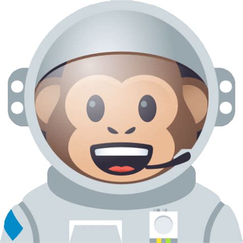 Astronaut Monkey Joypixels Sticker - Astronaut Monkey Monkey Joypixels ...