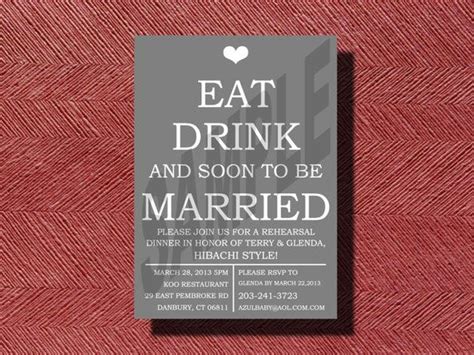 Fun Rehearsal Dinner Invitation Diy Etsy Rehearsal Dinner Invitations Wording Rehearsal