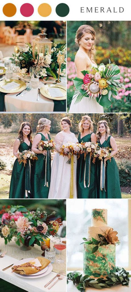 ️ 16 Dark Green And Emerald Wedding Color Palette Ideas 2024 Colors For Wedding