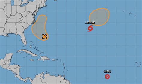 Hurricane Tracker Update Tropical Storm Leslie Forms In Atlantic Plus