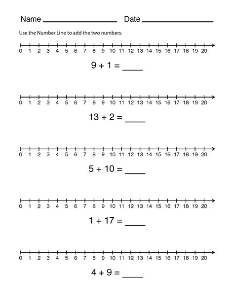 Free Number Line Worksheet With Answers Download Free Number Line Worksheet With Answers Png