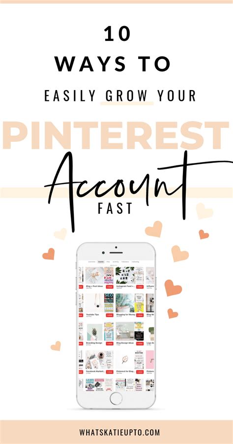 10 Ways To Grow Your Pinterest Account Fast Katie Grazer Blog