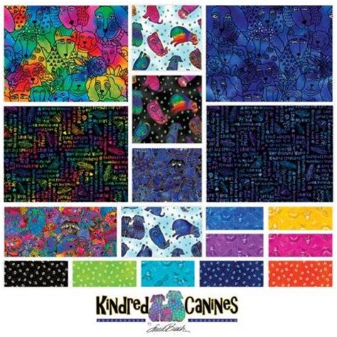 Preorder Kindred Canines By Laurel Burch Inch Squares Layer Cake