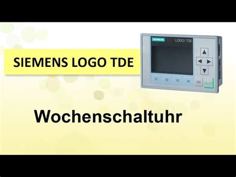 Siemens Logo Display Und TDE Wochenschaltuhr Mit Dauerbetrieb Und