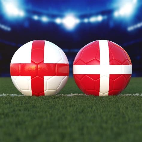 Premium Photo England Vs Denmark Soccer Match