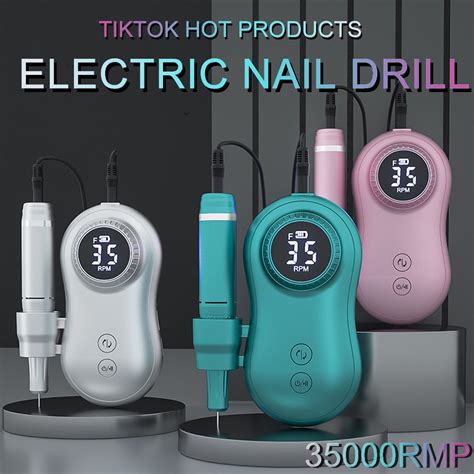 New Rpm Electric Manicure Machine Nail Polisher Rechargeable Nail