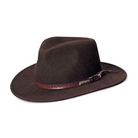 Mens Indiana Jones All Season Wool Felt Outback Hat Hats For Men