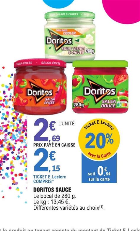 Promo Doritos Sauce Chez E Leclerc