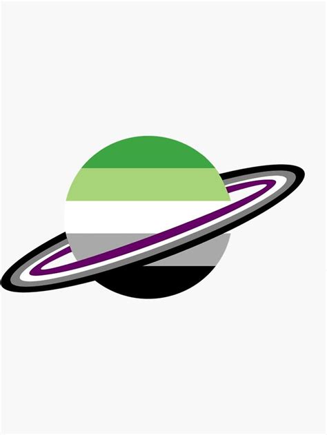 Aromantic Asexual Pride Planet Sticker By Apollojj Redbubble