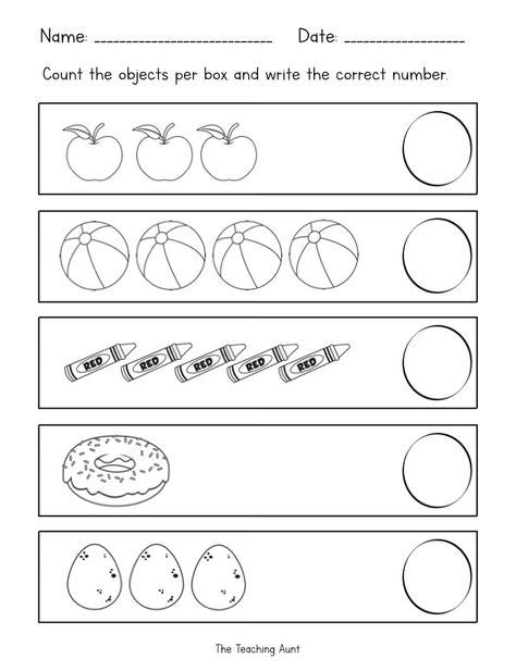 Counting Objects Worksheets Worksheets Math Worksheets Letter