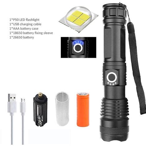 MINKUROW 1500 Lumen Ultra Powerful LED Taschenlampe USB