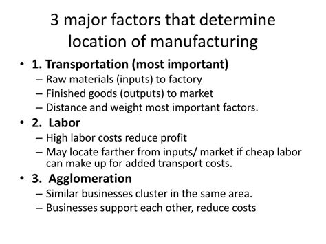 Ppt Webers Least Cost Theory Of Industrial Location Model Powerpoint