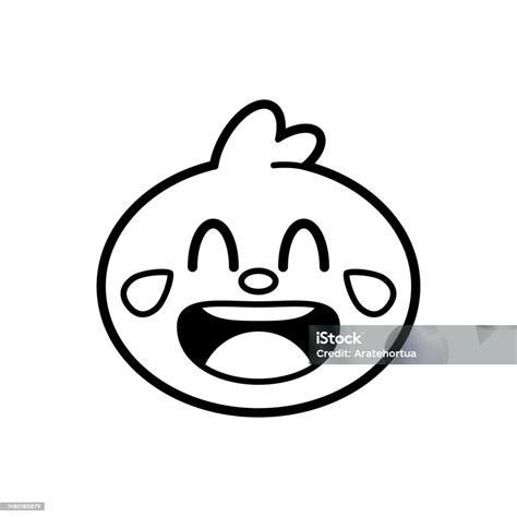 Vector Cartoon Chill Face Emoji Isolated Stock Illustration - Download ...