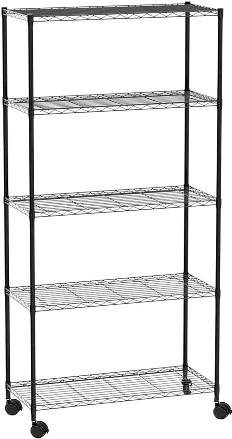 Cookcok Tier Heavy Duty Wire Shelving Unit With Wheels Adjustable