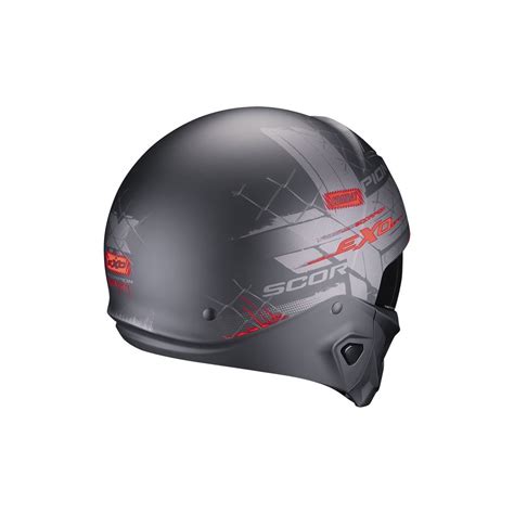 Casque Scorpion Exo Combat Ii Xenon Noir Mat Rouge