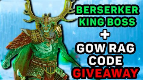 Berserker King Fight God of War Ragnarök Giveaway YouTube