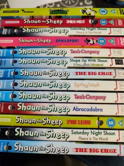 OFFICIAL SHAUN THE Sheep Animation DVD Bundle Collection Job Lot X13 7