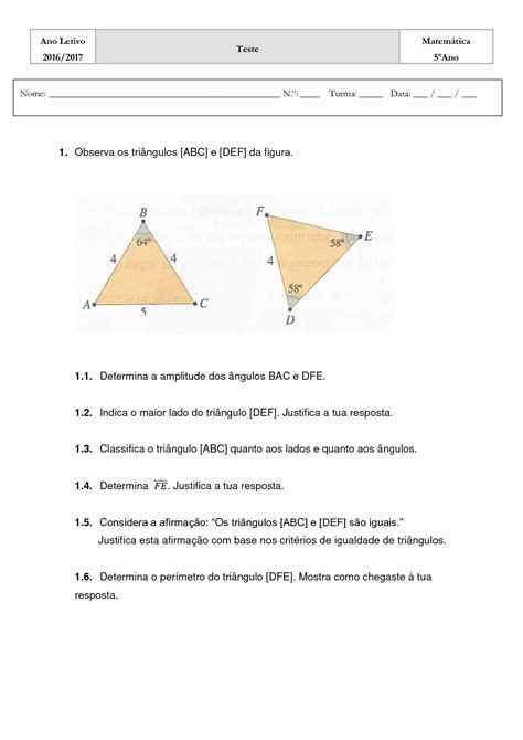 Calaméo Teste Sobre Triângulos