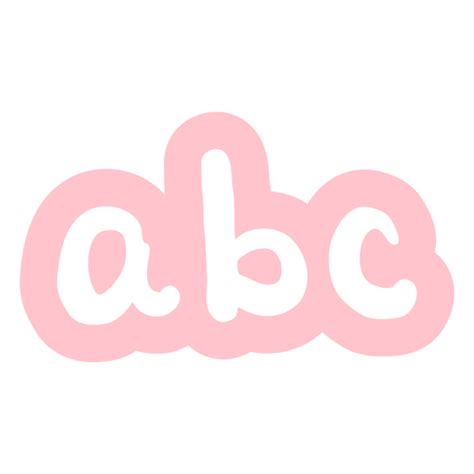 The Word Abc In Pink Png And Svg Design For T Shirts